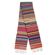 Crimson striped scarf