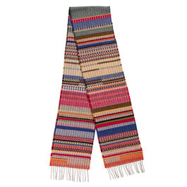 Crimson striped scarf