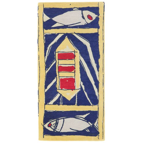 Omega Workshops Fish rug