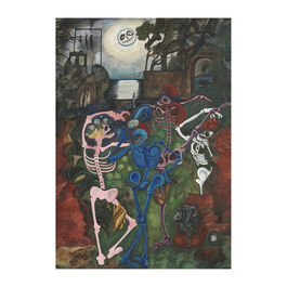 Edward Burra Dancing Skeletons shelf print