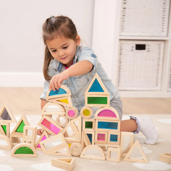 Wooden Rainbow Blocks