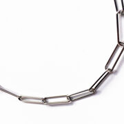 Paperclip silver necklace