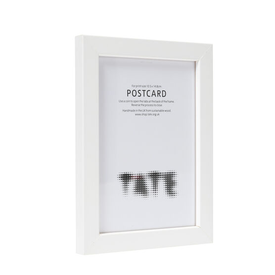 White postcard frame