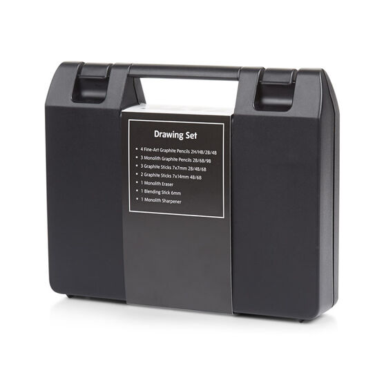 Sketching art box set (15 pieces) black