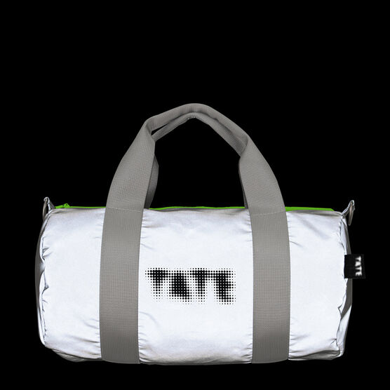 Tate silver mini weekend reflective bag