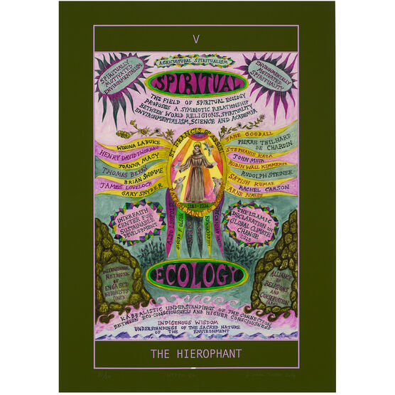 Suzanne Treister, HEXEN 5.0/Tarot/V The Hierophant -Spiritual Ecology (Tate variation), 2024