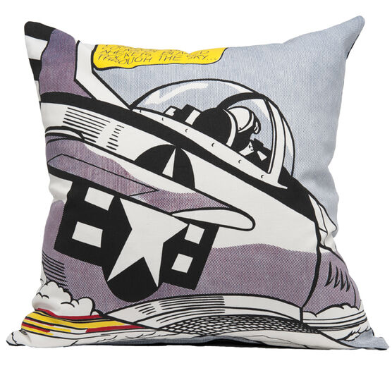Lichtenstein Whaam! plane cushion cover