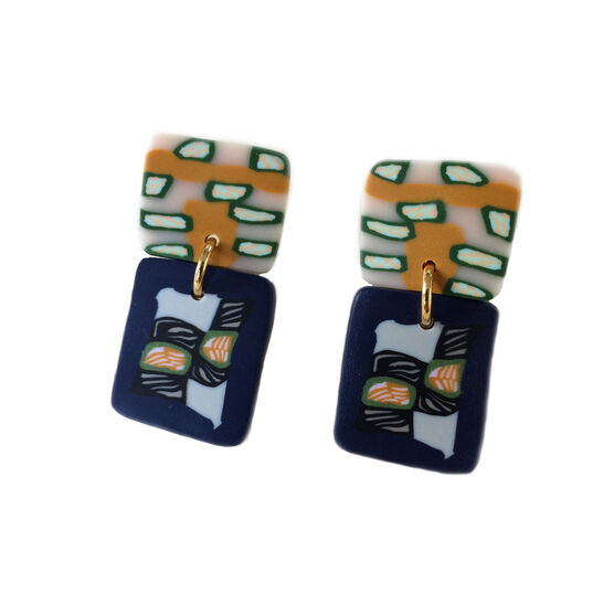 Feldspar Rock Candy Slice earrings