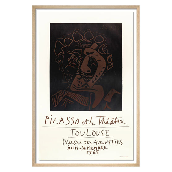 Framed rare Picasso et le Théâtre Toulouse vintage poster