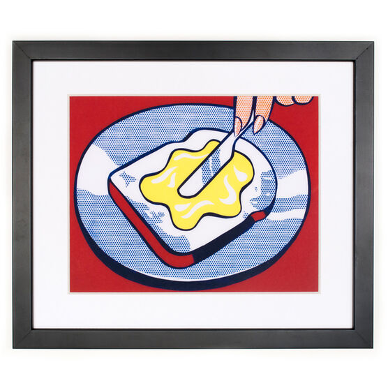 Lichtenstein Mustard on White (framed print)
