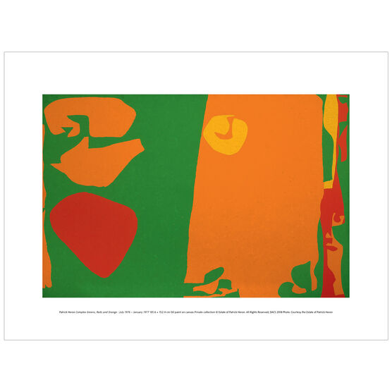 Patrick Heron: Complex Greens, Reds and Orange : July 1976-January 1977 exhibition print