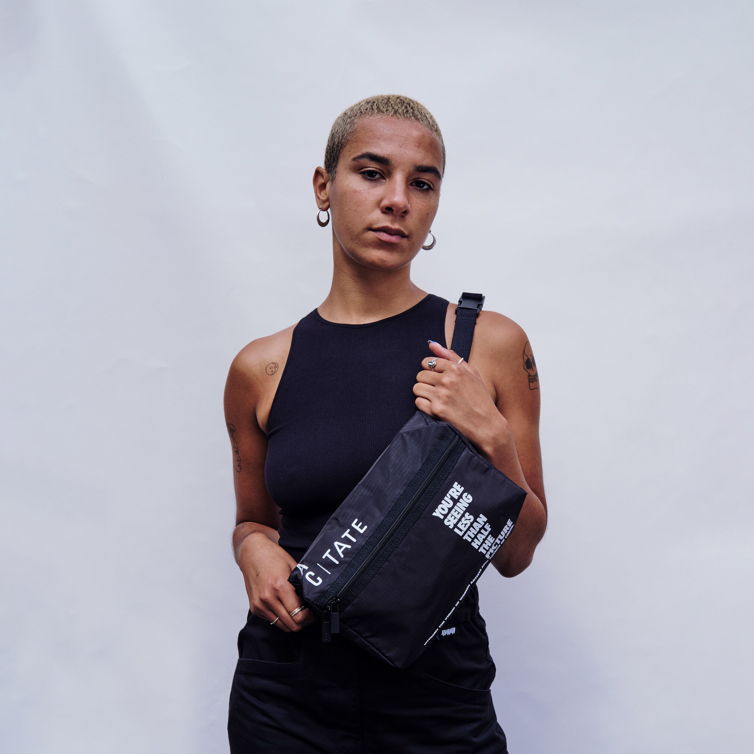 Ladies black cheap bum bag