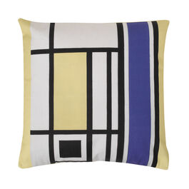 Marlow Moss White, Black, Blue and Yellow cushion cover