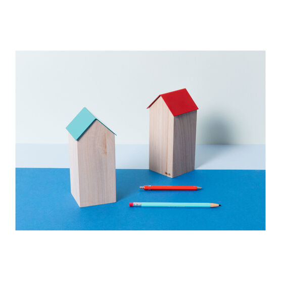 Blue storage house