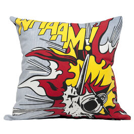 Lichtenstein Whaam! explosion cushion cover
