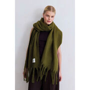 Green wide scarf