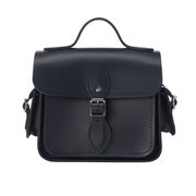 Navy leather Cambridge camera bag