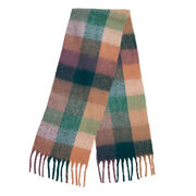 Dusky Lilac checked wide scarf