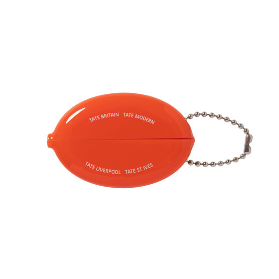 Tate logo orange coin pouch