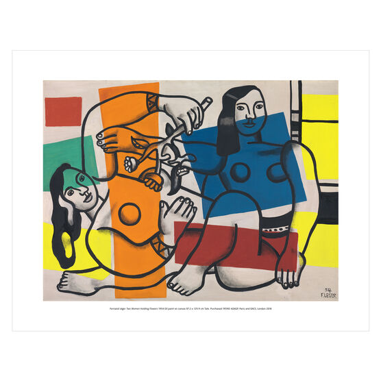 Fernand Léger: Two Women Holding Flowers mini print