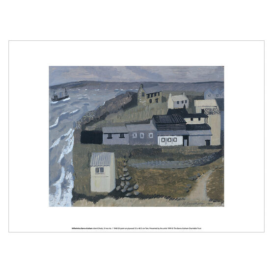 Wilhelmina Barns-Graham Island Sheds, St Ives art print