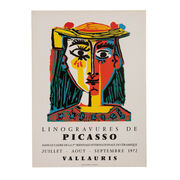 Linogravures de Picasso 1972 rare vintage poster