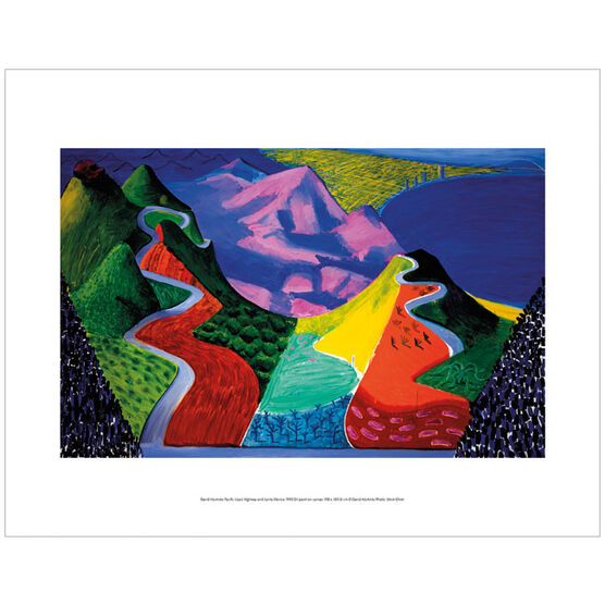 David Hockney Pacific Coast Highway and Santa Monica (mini print)