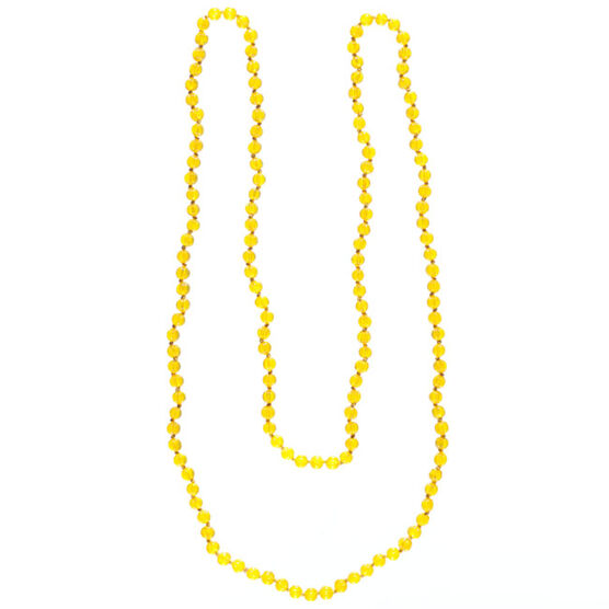 Glass bead necklace - yellow