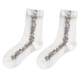 Sheer Meadow Flower socks