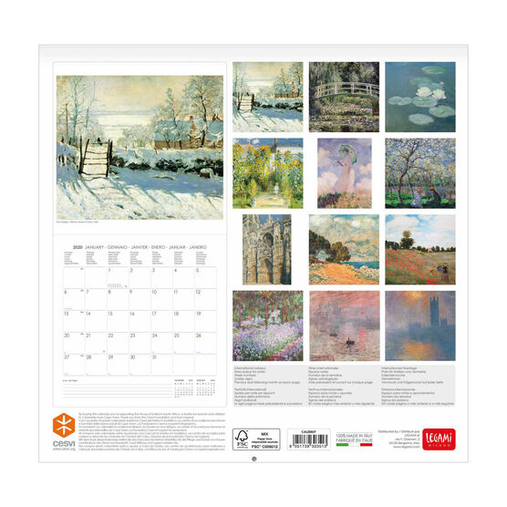 Monet 2020 calendar