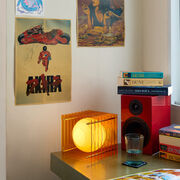 Lop small square orange lamp