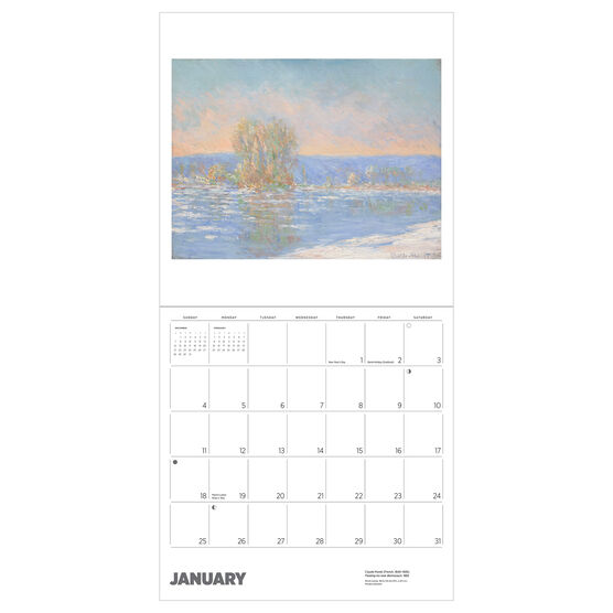 Claude Monet 2026 wall calendar