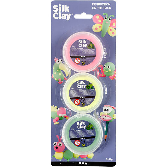 Neon silk clay three pack