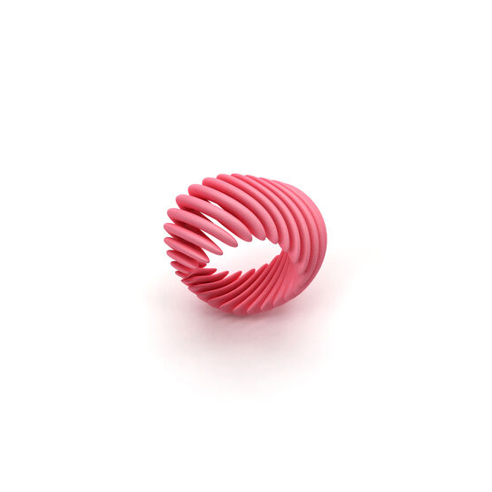 Pink Helix 3D printed ring