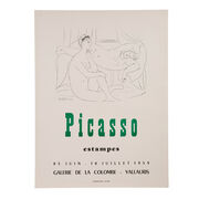 Picasso Estampes Galerie de la Colombe 1959 rare vintage poster