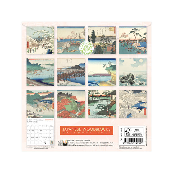 Japanese Woodblocks MINI Calendar 2027