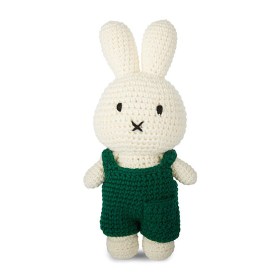 Miffy crochet toy with green dungarees