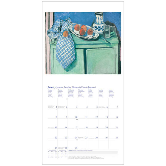 Matisse  2018 calendar