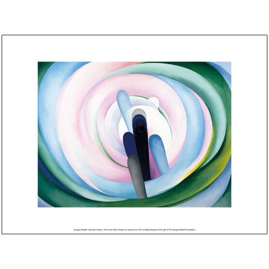 Georgia O'Keeffe Grey Blue & Black—Pink Circle (exhibition print)