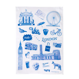 Hello From London tea towel