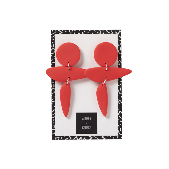 Lua red drop earrings