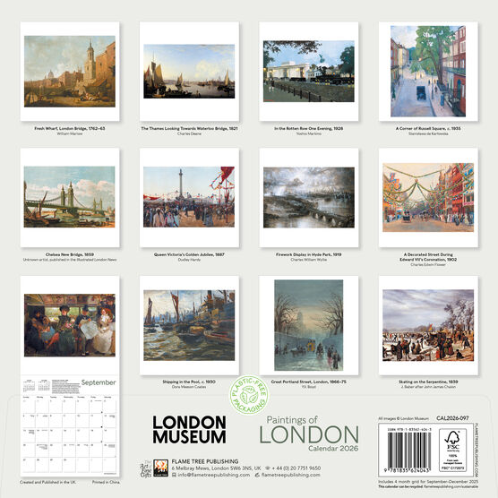 London Museum: Paintings of London 2026 wall calendar