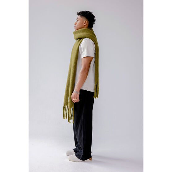 Green wide scarf