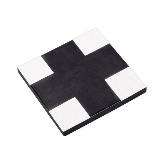 Cross ceramic trivet black