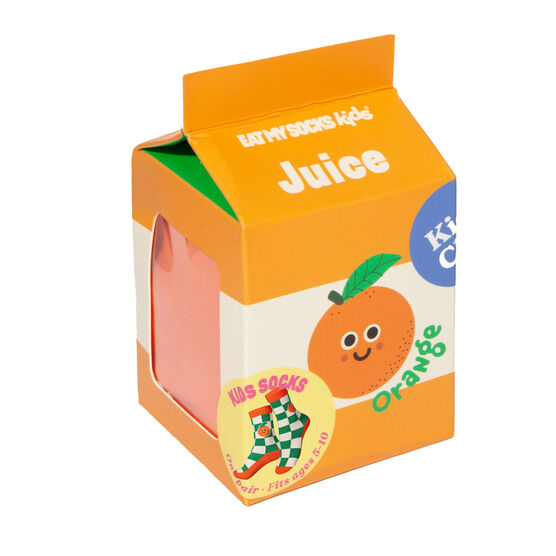 Orange Juice carton children's socks