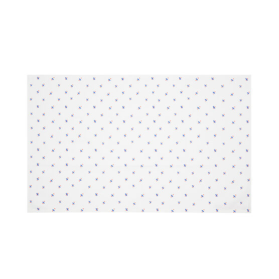 Red and blue pattern cotton tea towel