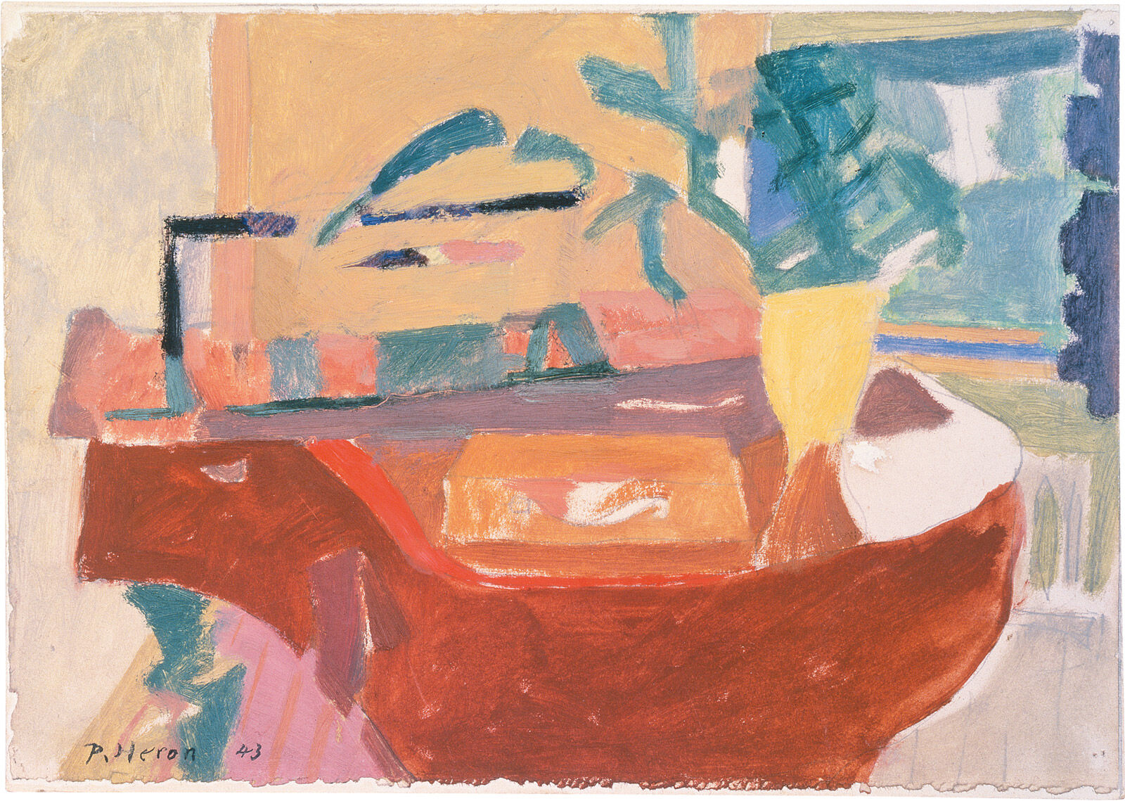 絵画 Patrick Heron Bonhams : Patrick Heron (British, 1920-1999) Morning Reds