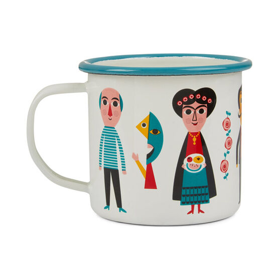 Modern artists enamel mug