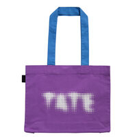 Purple Tate logo tote bag
