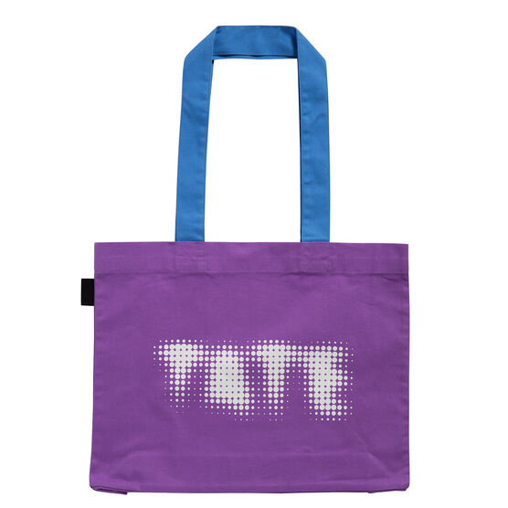 Purple Tate logo tote bag